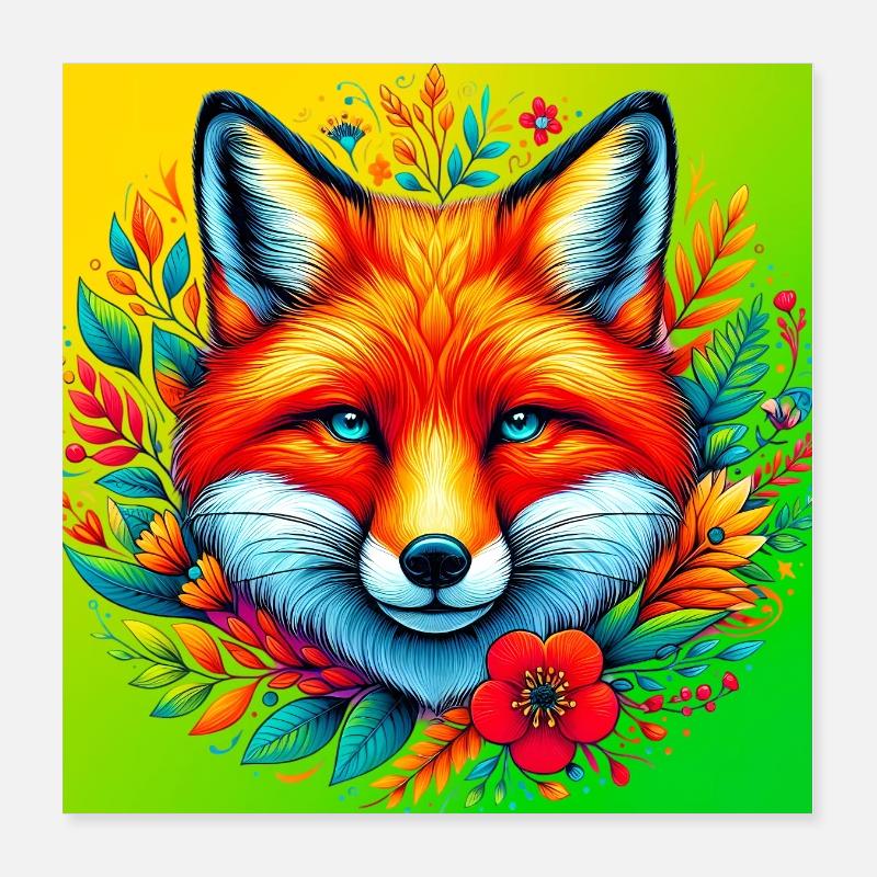 Fuchs Poster 40x40 cm