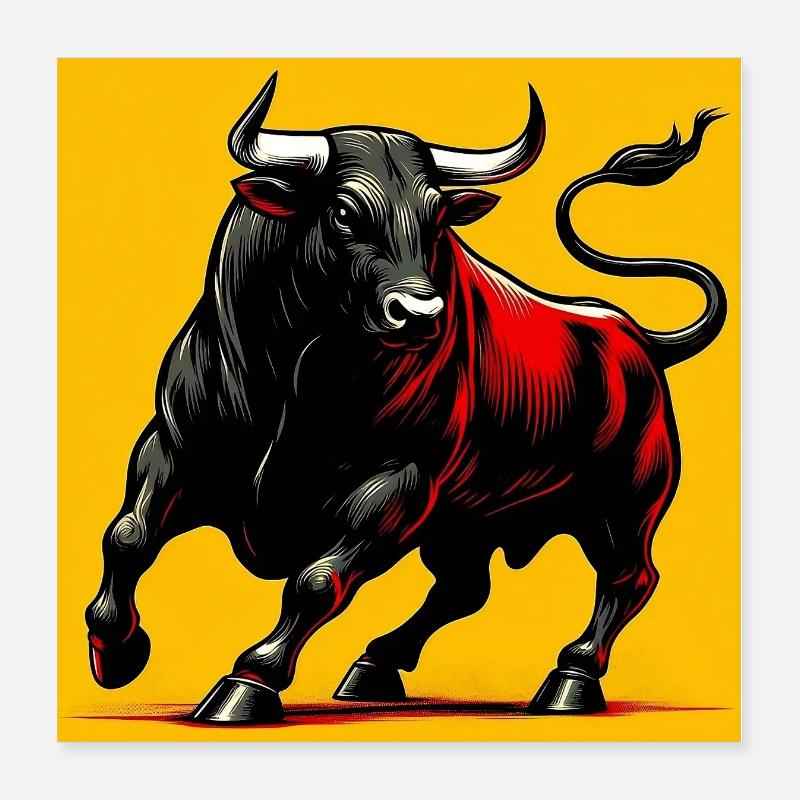 taureau Poster 40 x 40 cm