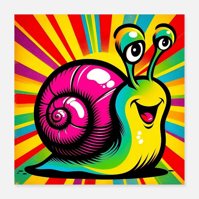 Escargot Poster 40 x 40 cm