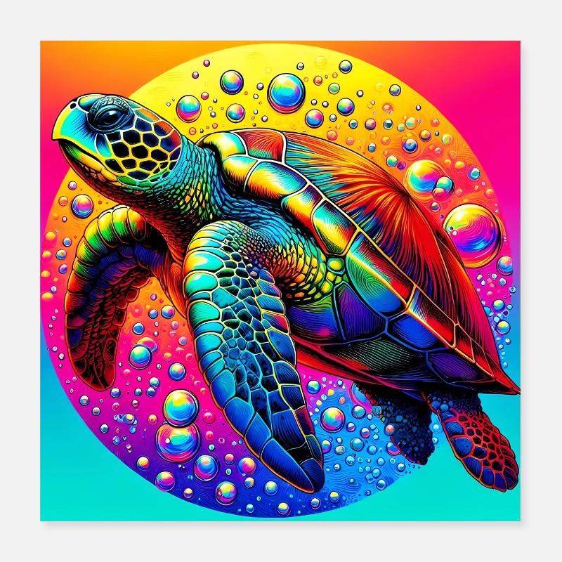 turtle Poster 16" x 16" (40x40 cm)