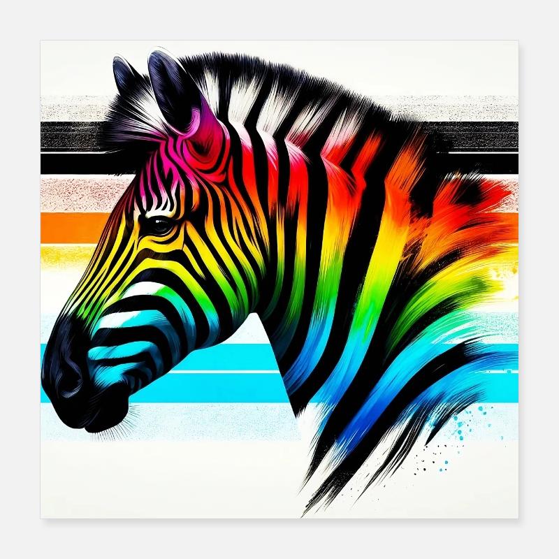 Zèbre Poster 40 x 40 cm