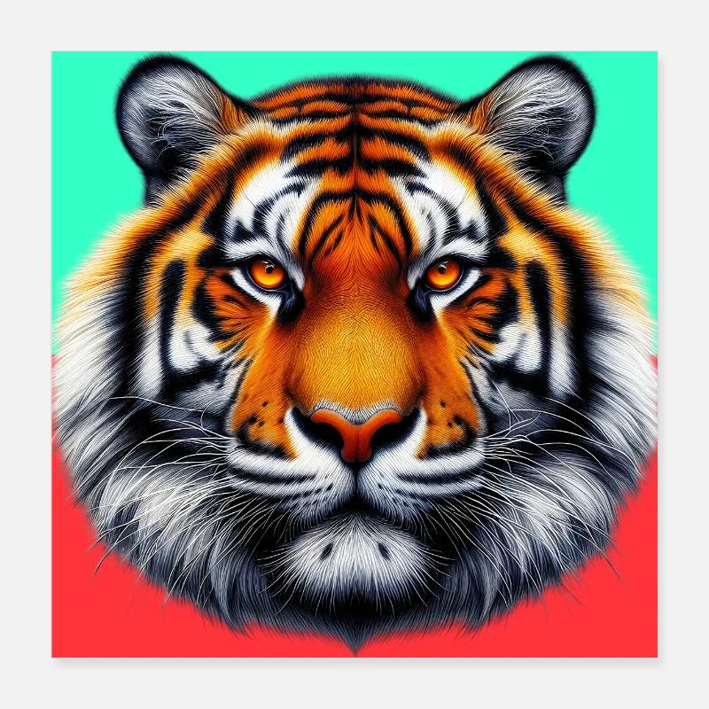 tiger Poster 16" x 16" (40x40 cm)