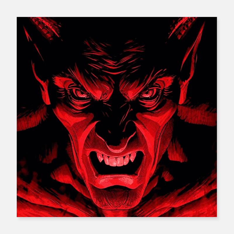 Der Teufel Poster 40x40 cm