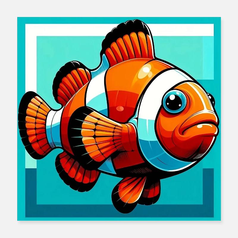 Clownfisch Poster 40x40 cm