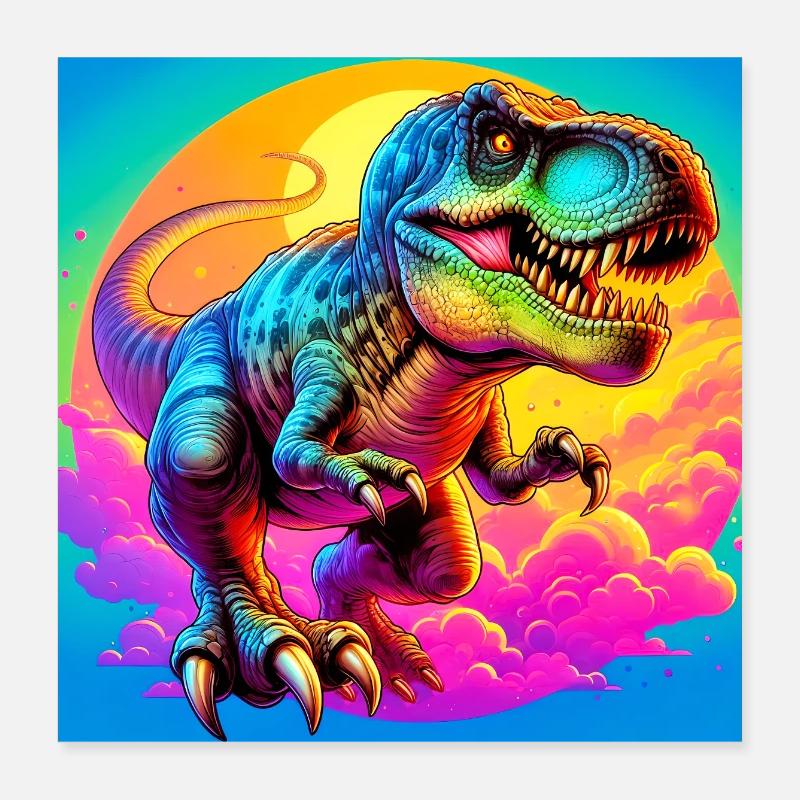 Dinosaurier Poster 40x40 cm
