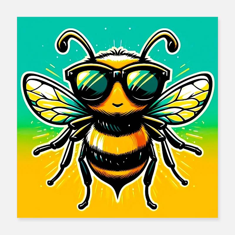 Biene Poster 40x40 cm