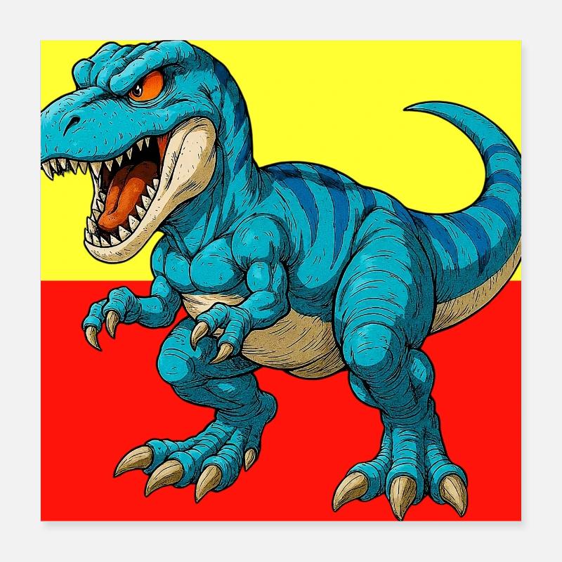 Dinosaurier Poster 40x40 cm