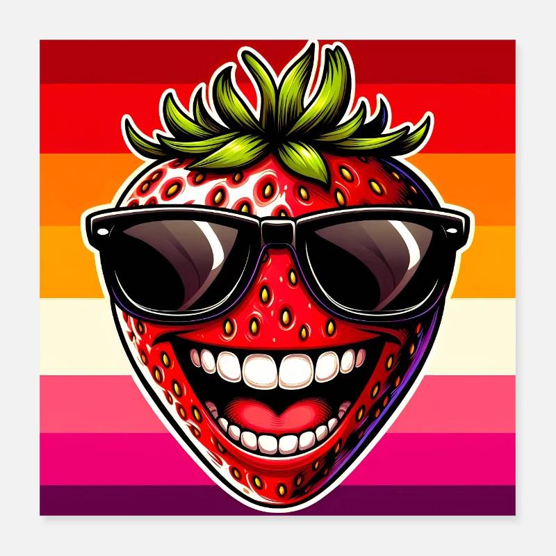Erdbeeren Erdbeeren Poster 40x40 cm