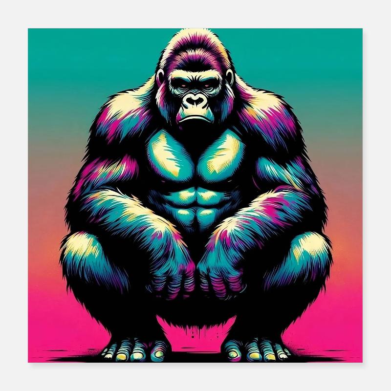 Gorilla Poster 40x40 cm