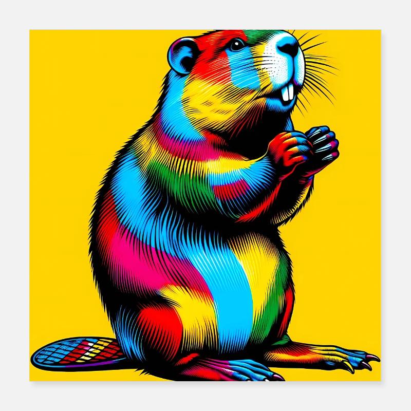 castor Poster 40 x 40 cm