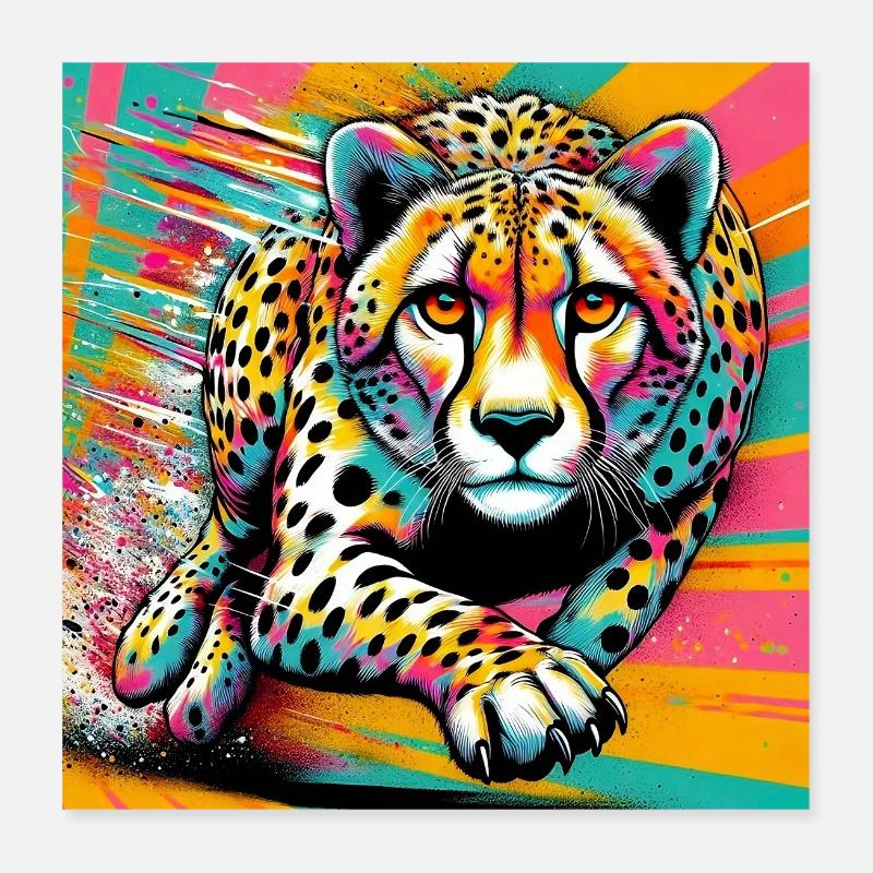 guépard Poster 40 x 40 cm