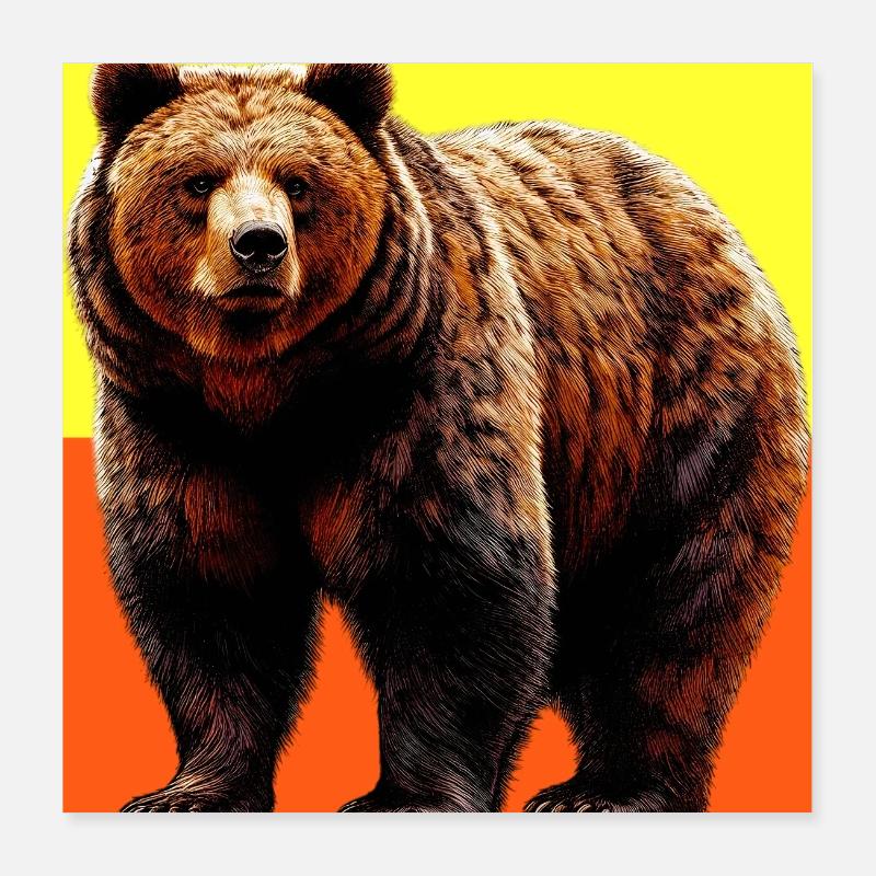 Bär Poster 40x40 cm
