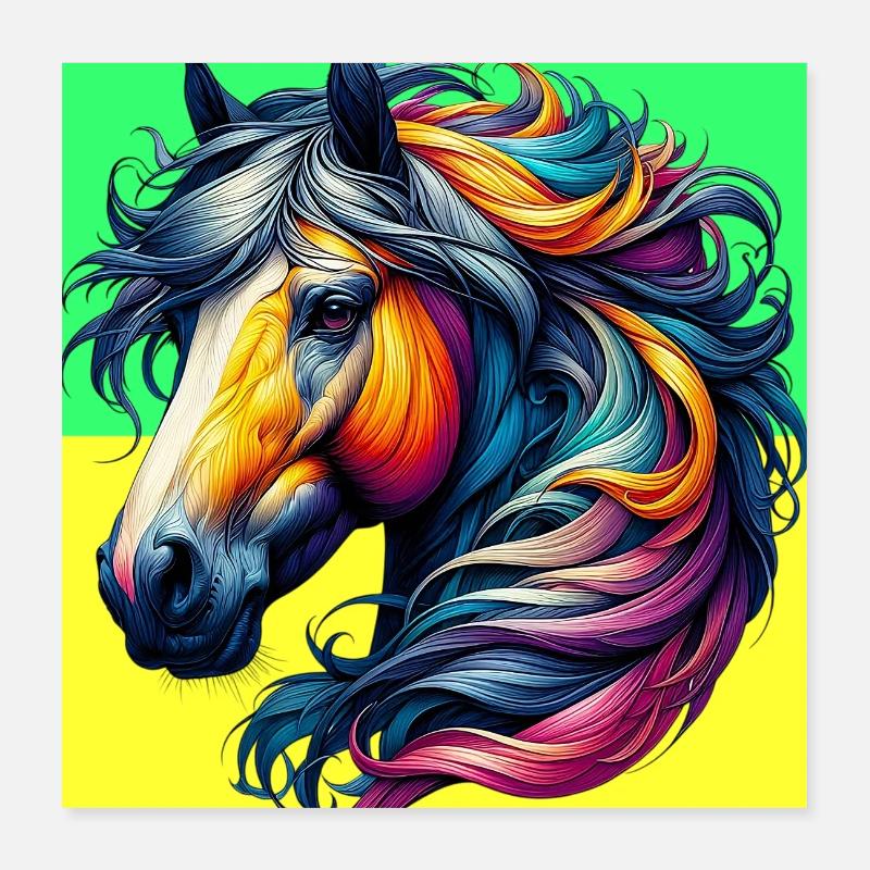 cheval Poster 40 x 40 cm