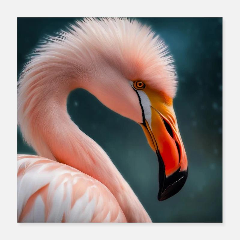 Flamant Rose Poster 40 x 40 cm