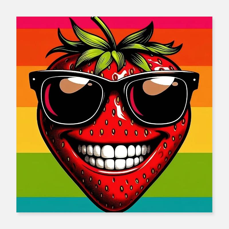 Erdbeeren Erdbeeren Poster 40x40 cm