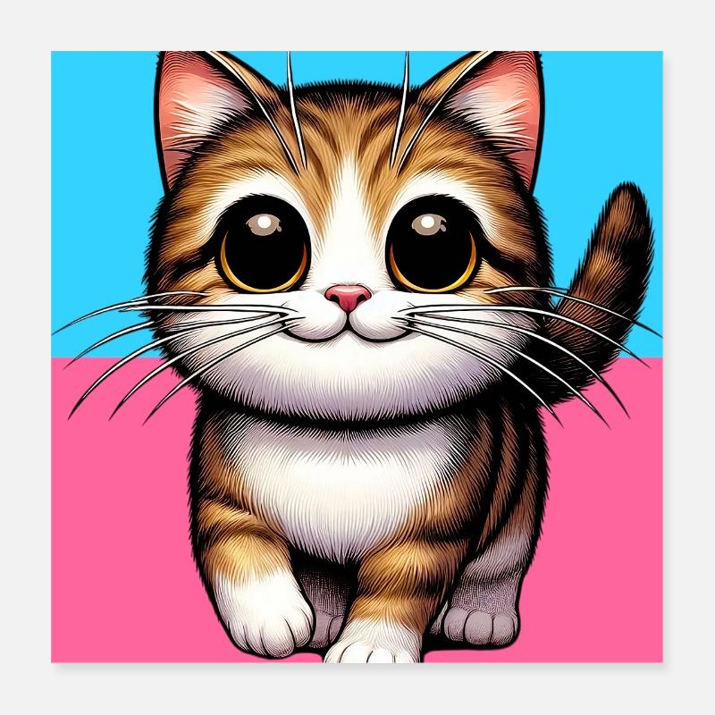 cat Poster 16" x 16" (40x40 cm)