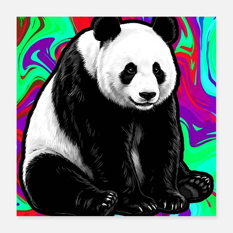 Panda Poster 40x40 cm