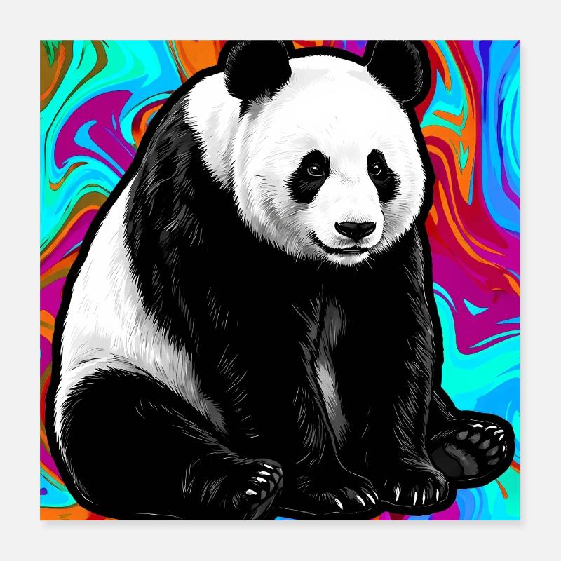 Panda Poster 40x40 cm