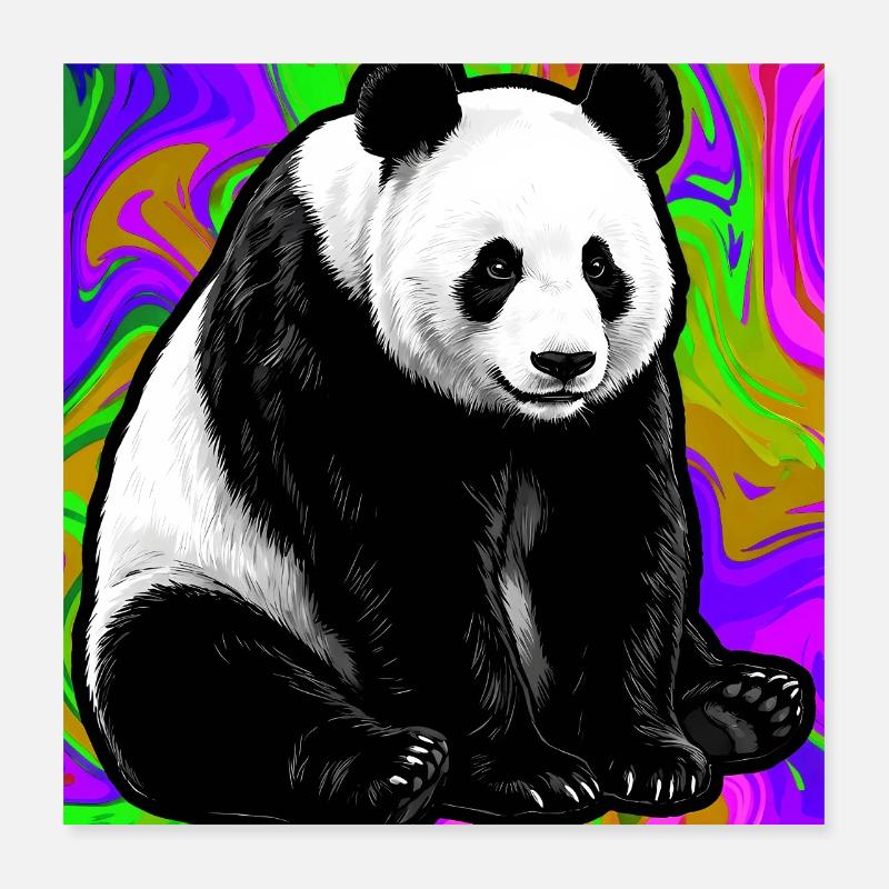panda Poster 16" x 16" (40x40 cm)