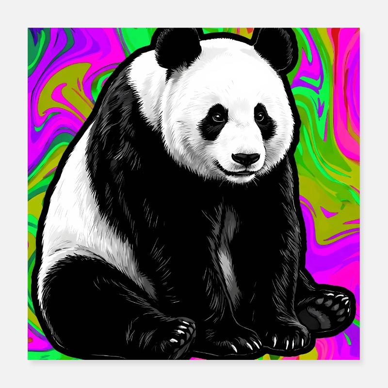 Panda Poster 40x40 cm