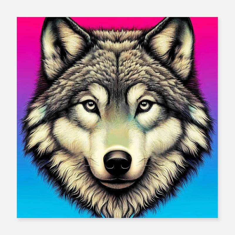 Loup Poster 40 x 40 cm
