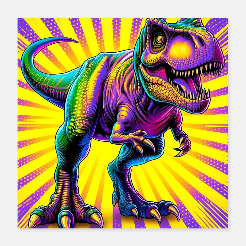 Dinosaurier Poster 40x40 cm