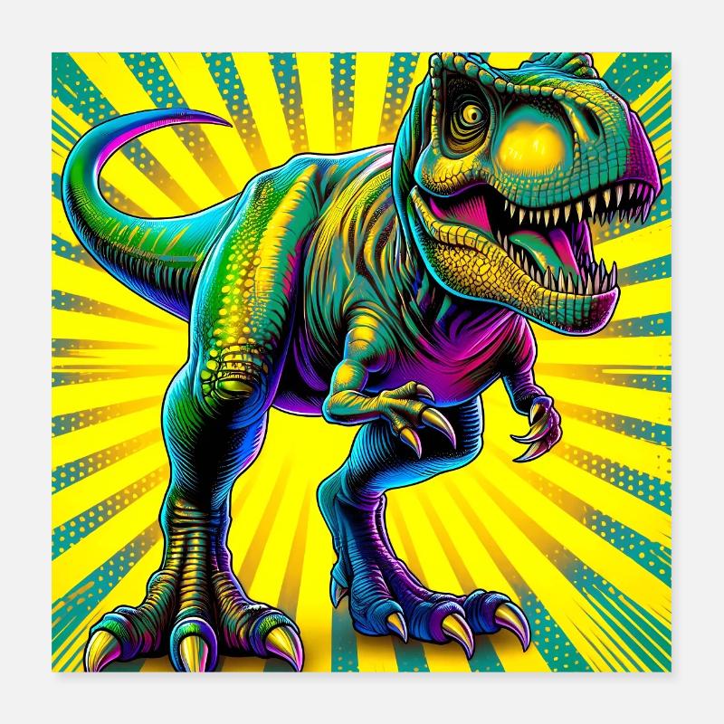 Dinosaurier Poster 40x40 cm