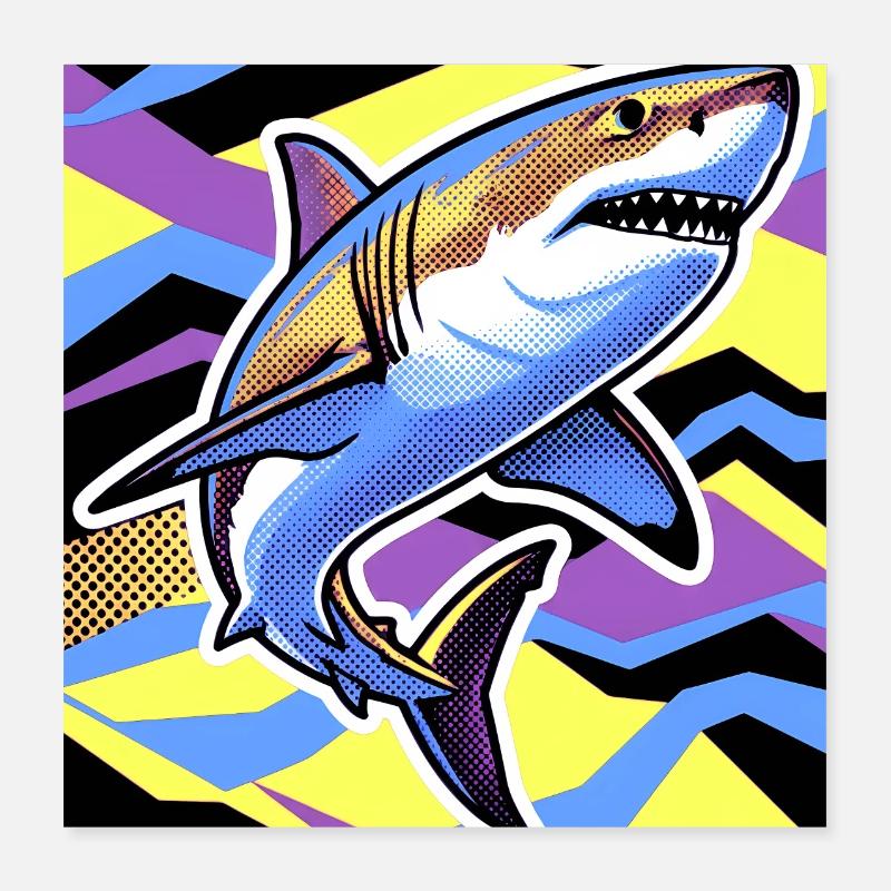 Requin Poster 40 x 40 cm