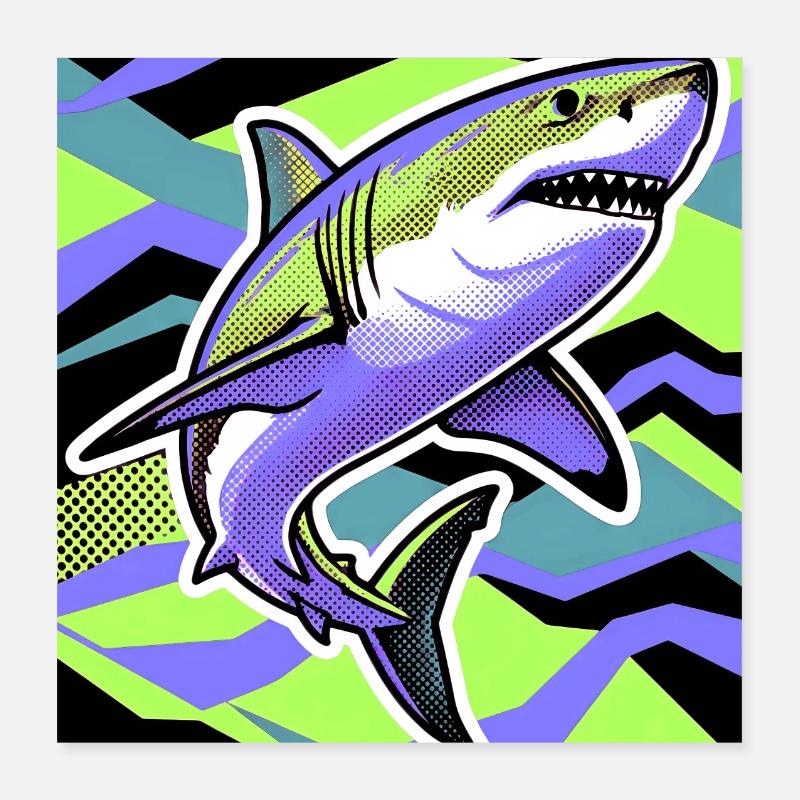 Requin Poster 40 x 40 cm