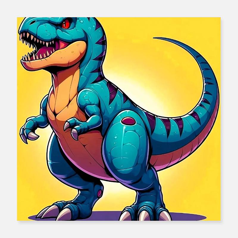 Dinosaurier Poster 40x40 cm