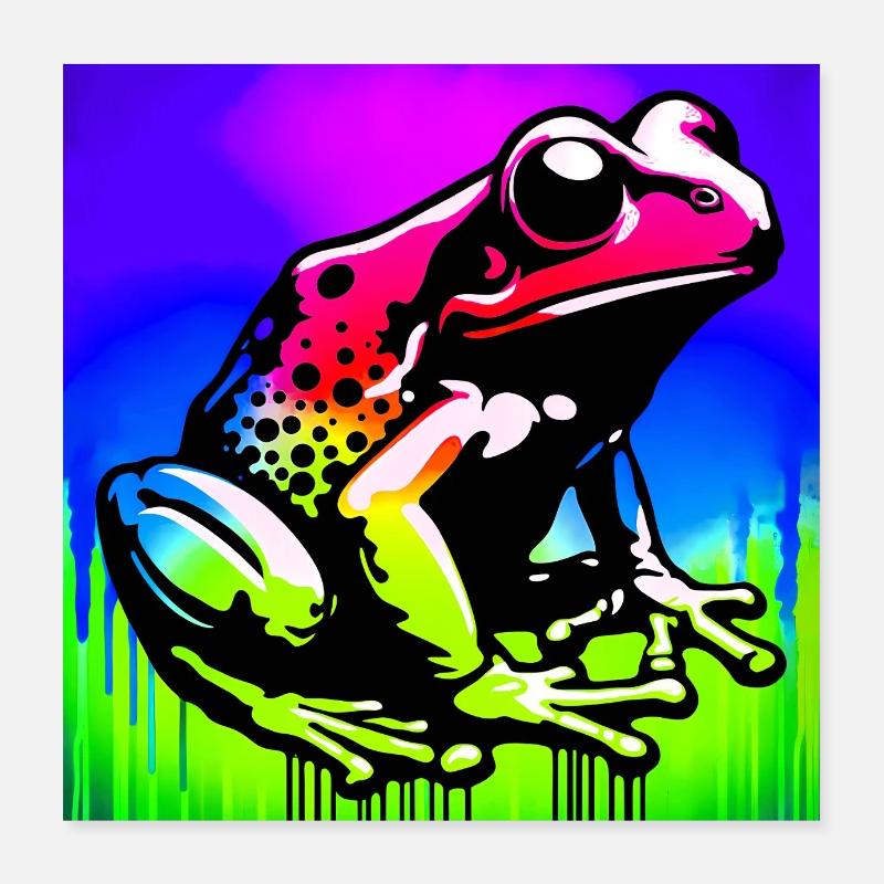 Frosch Poster 40x40 cm