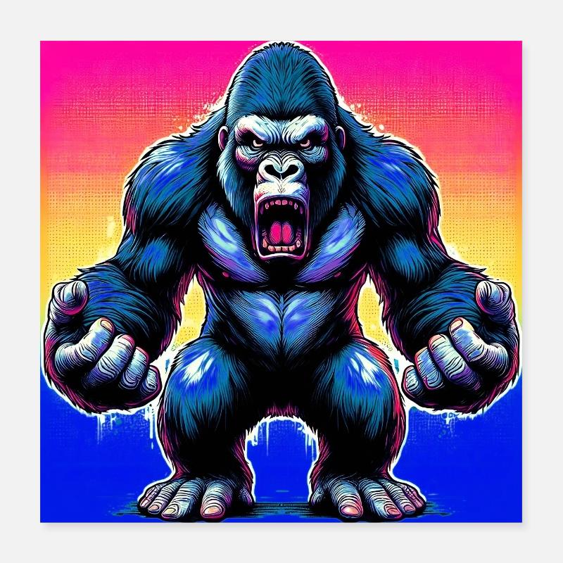 gorille Poster 40 x 40 cm