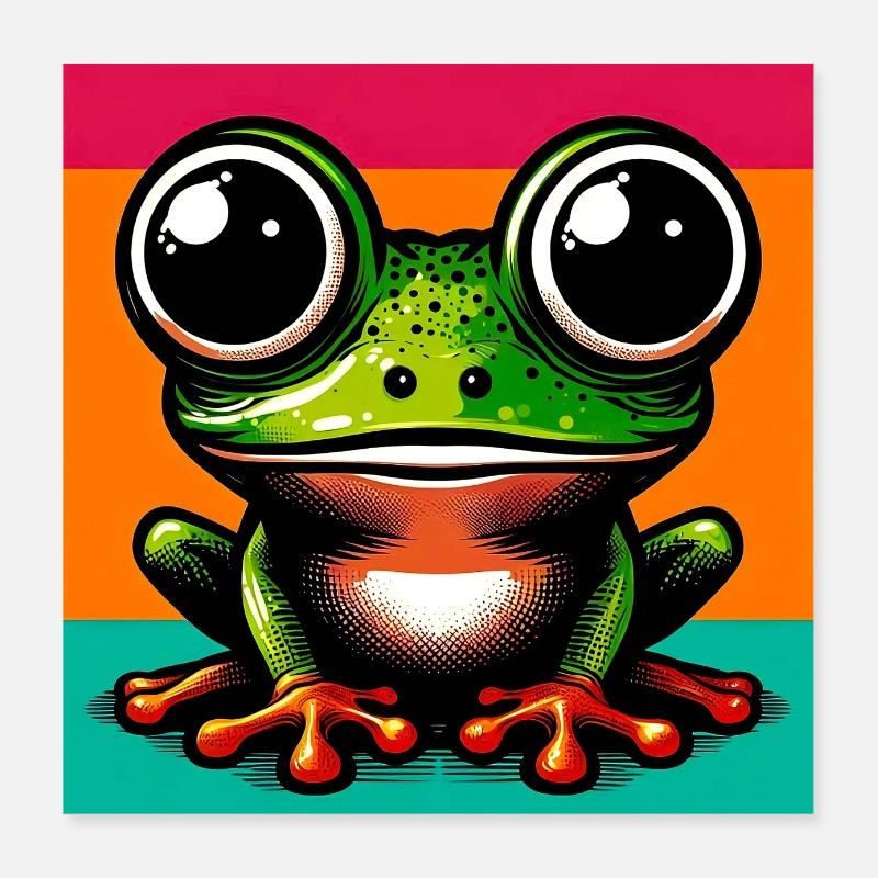 Frosch Poster 40x40 cm