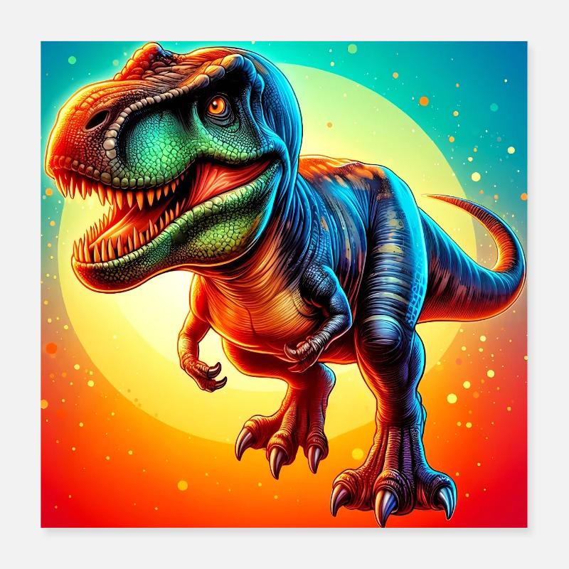 dinosaure Poster 40 x 40 cm