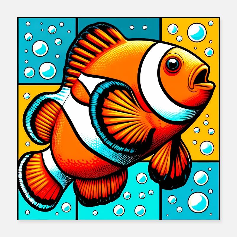 Clownfisch Poster 40x40 cm