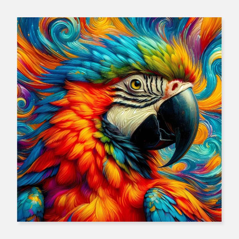 Papagei Poster 40x40 cm