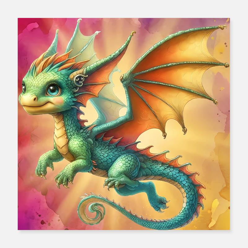 dragon Poster 40 x 40 cm