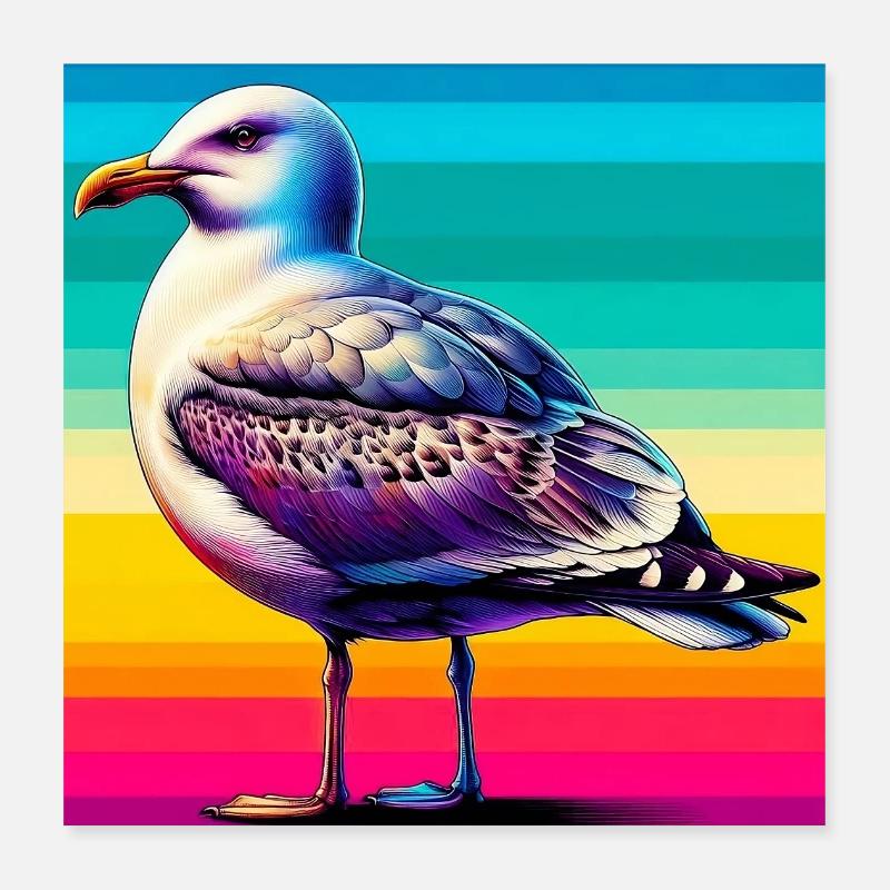mouette Poster 40 x 40 cm