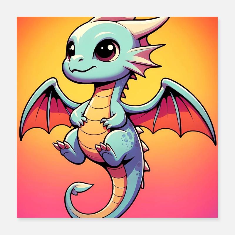 Drache Poster 40x40 cm