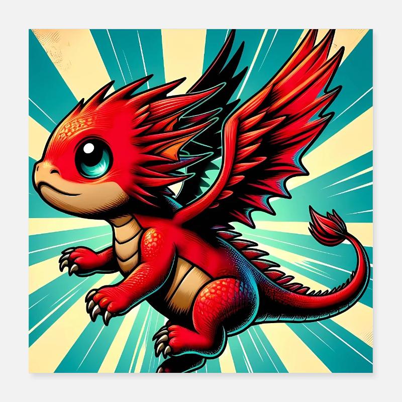 dragon Poster 16" x 16" (40x40 cm)