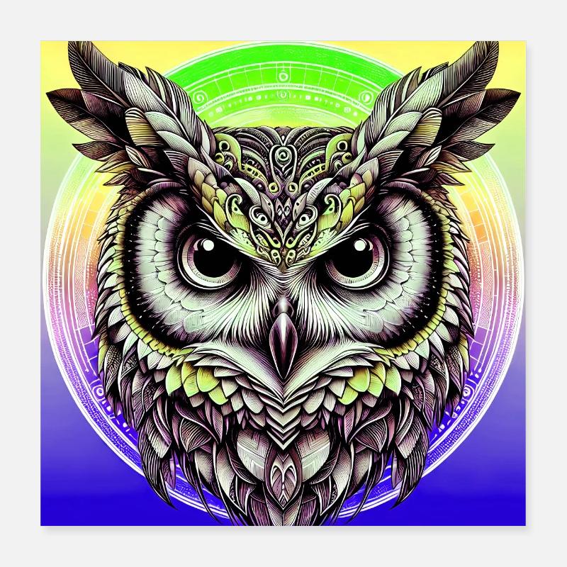 owl Poster 16" x 16" (40x40 cm)