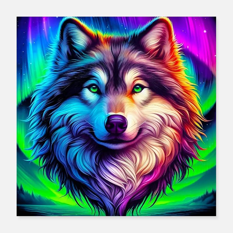 Loup Poster 40 x 40 cm