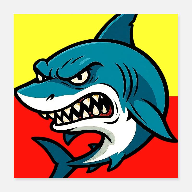 Requin Poster 40 x 40 cm