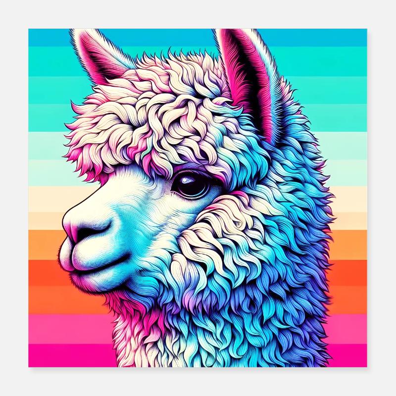 Alpaca Poster 16" x 16" (40x40 cm)