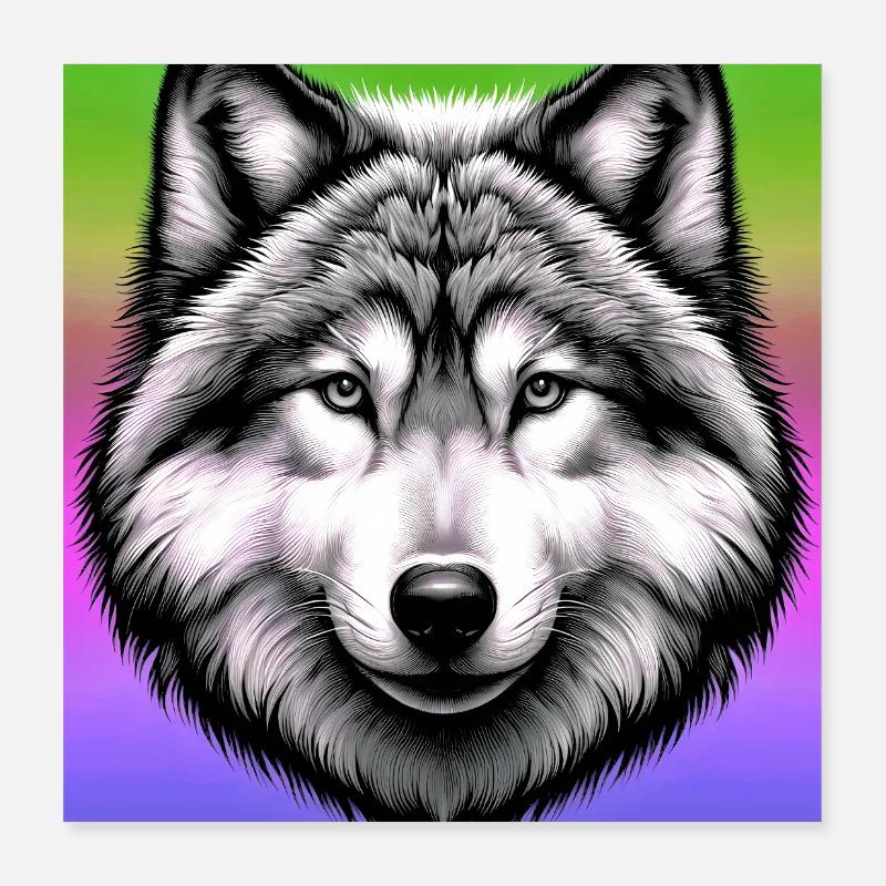 Loup Poster 40 x 40 cm