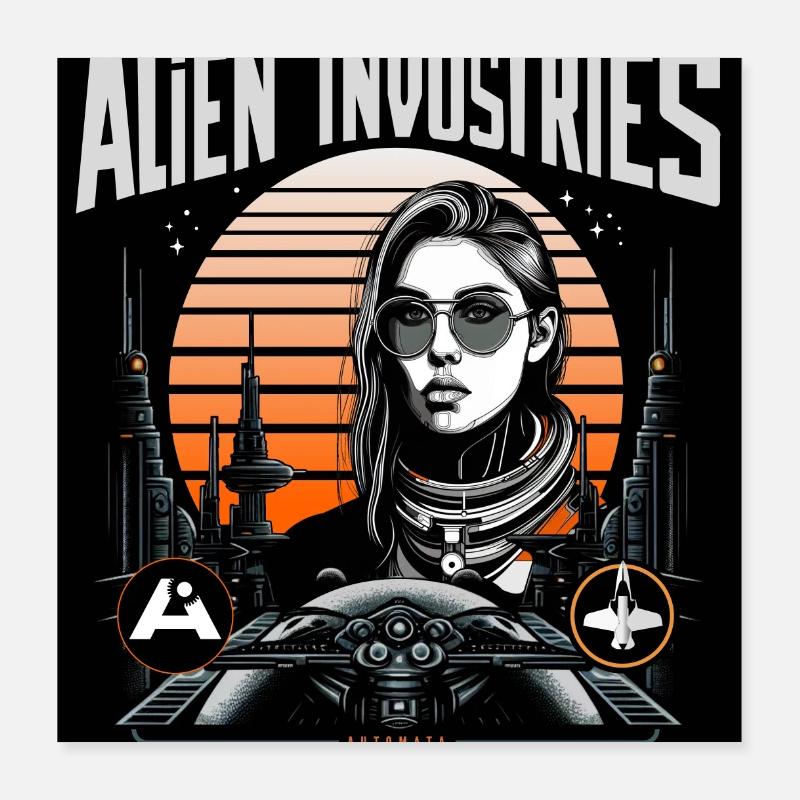 alien industries automata Poster 16" x 16" (40x40 cm)
