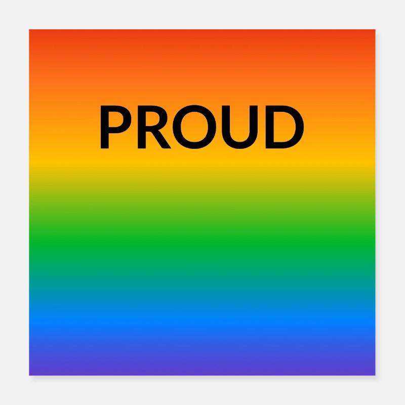Fierté Arc-en-ciel LGBT Poster 40 x 40 cm