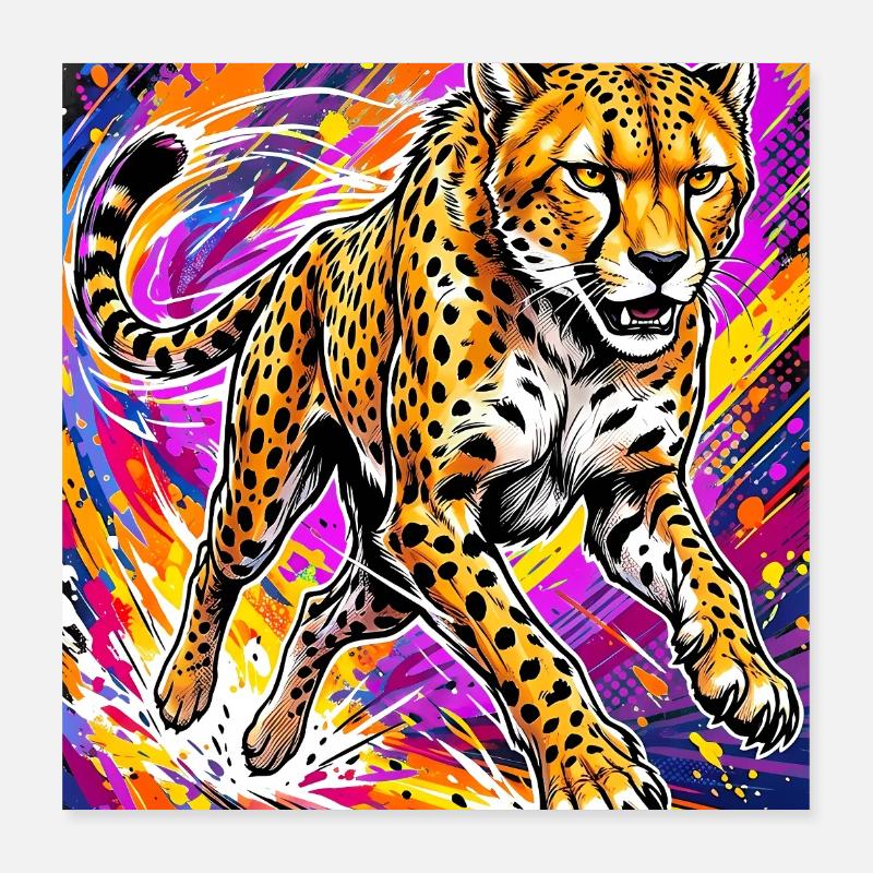 cheetah Poster 16" x 16" (40x40 cm)