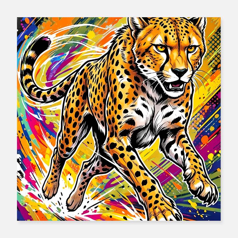 cheetah Poster 16" x 16" (40x40 cm)