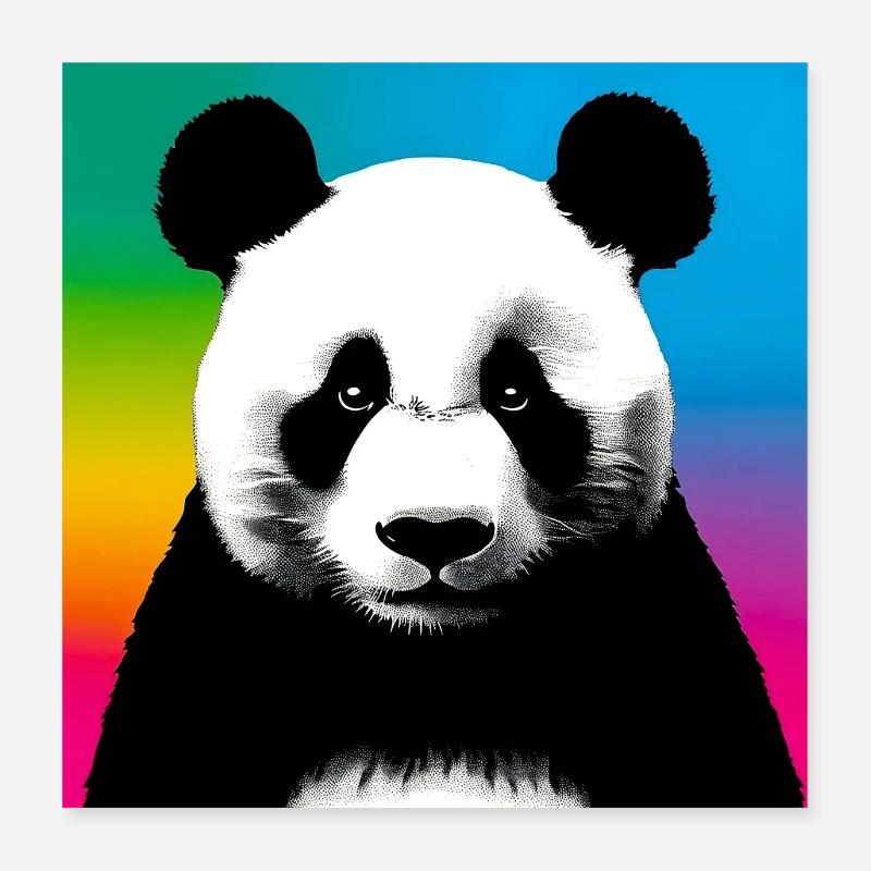 Panda Poster 40x40 cm